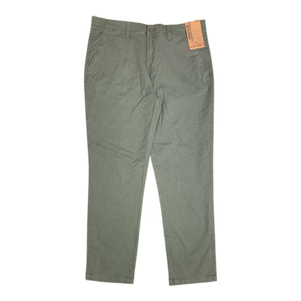 Turtle Green - Denali Men's Straight Leg Stretch Comfort Button-Through Rear Poc